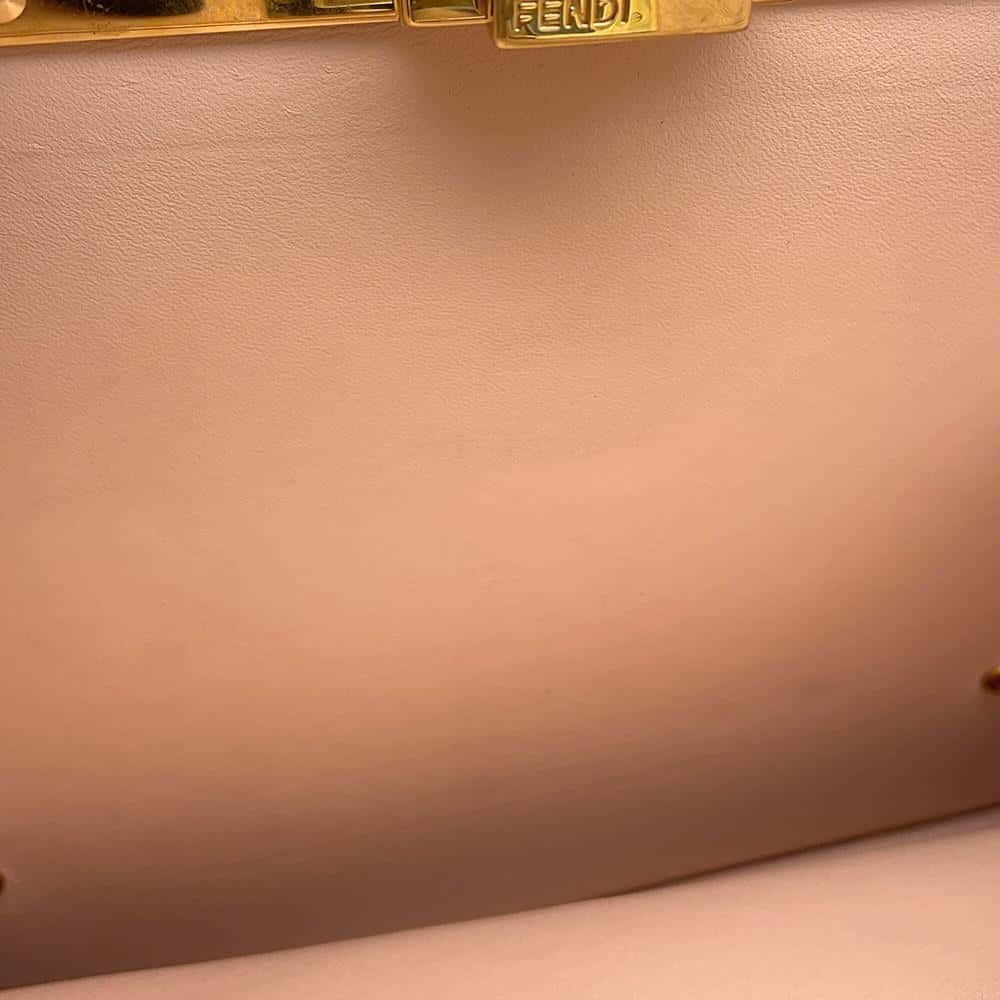FENDI Peekaboo Icy You Brown8BN321 Leather Size Medium