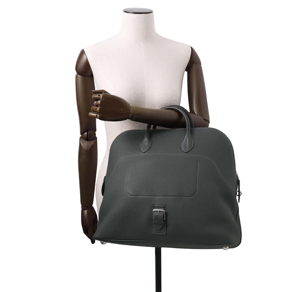 HERMES Bolide Backpack New Vert Fonce Togo Leather Swift Leather