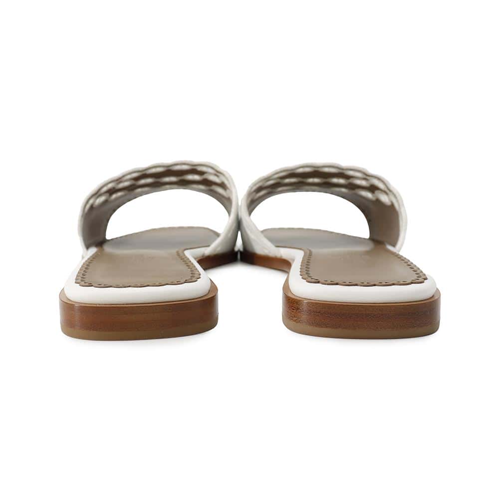 HERMES Frog Sandals White/Brown Leather Size 38 1/2