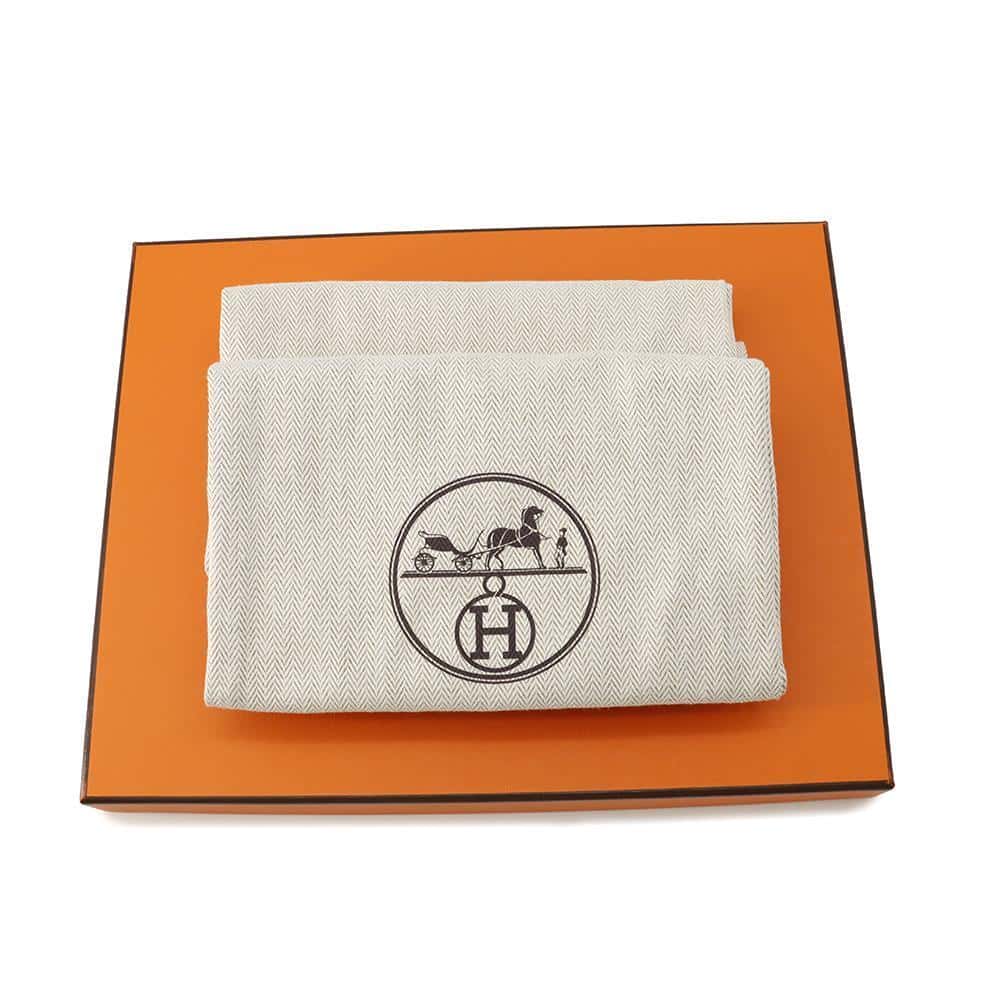 HERMES Frog Sandals White/Brown Leather Size 38 1/2