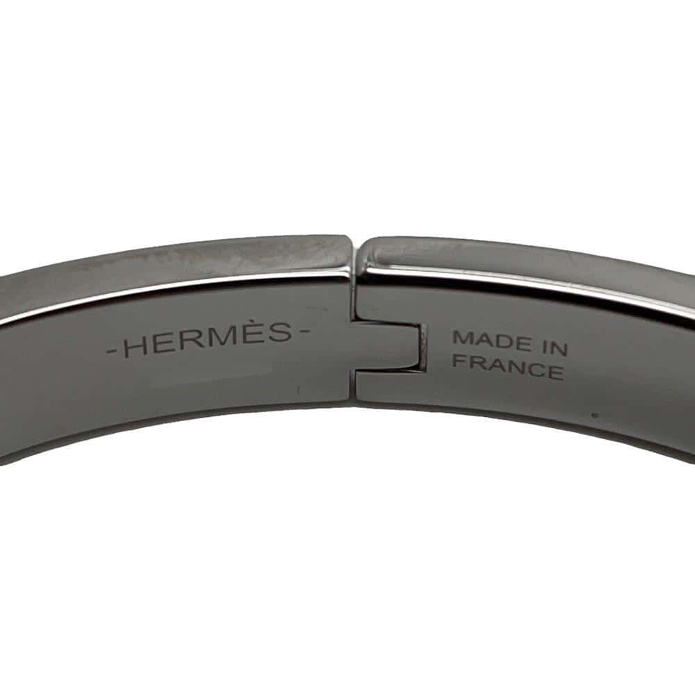 HERMES Mini Clic Chaine d'Ancre Bracelet Size PM Marong rasse Metal Enamel