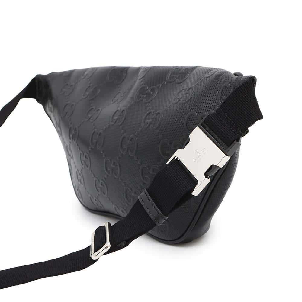 GUCCI GG embossed crossbody bag Black645093 Leather