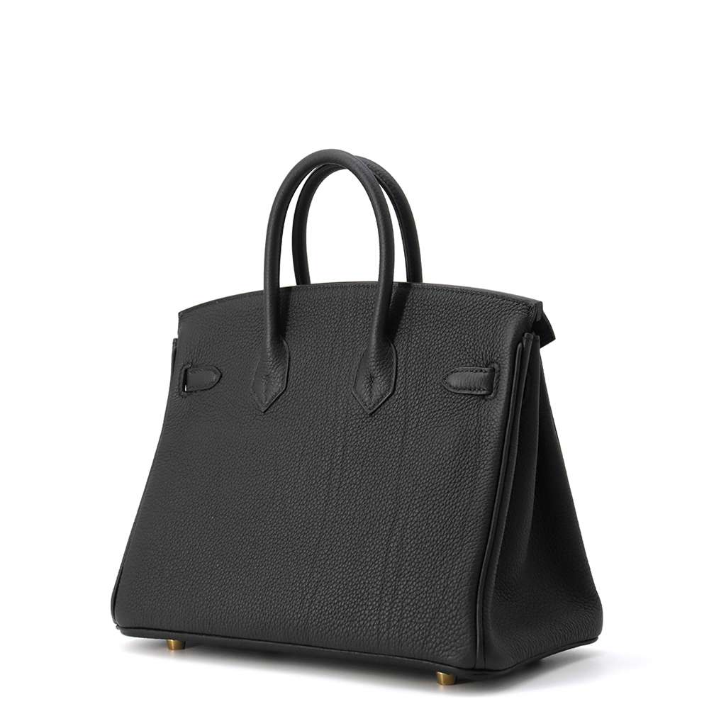 HERMES Birkin Verso Black/Toundra Togo Leather Size 25