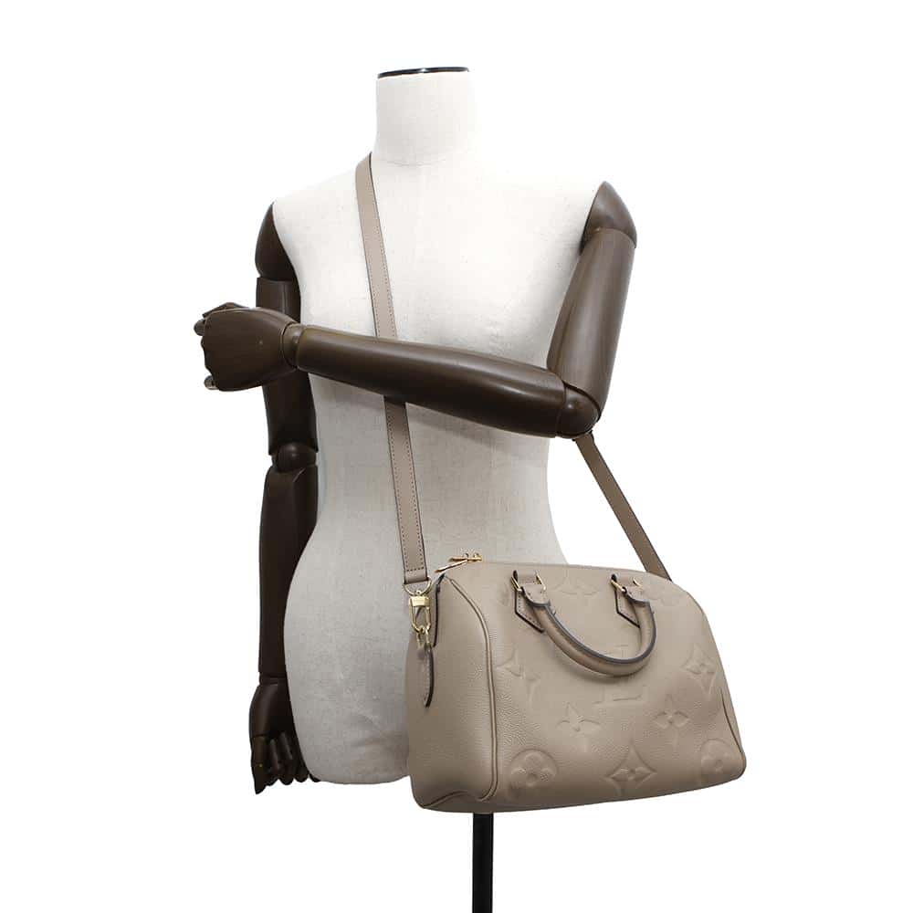 LOUIS VUITTON Speedy Bandouliere TourterelleM59273 Monogram Empreinte Leather Size 25