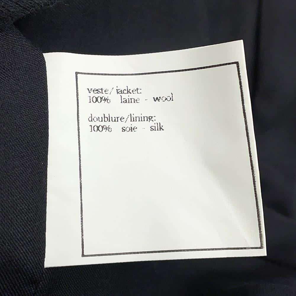 CHANEL Gripoa Button Jacket Size 38 BlackP08277 Wool 100%