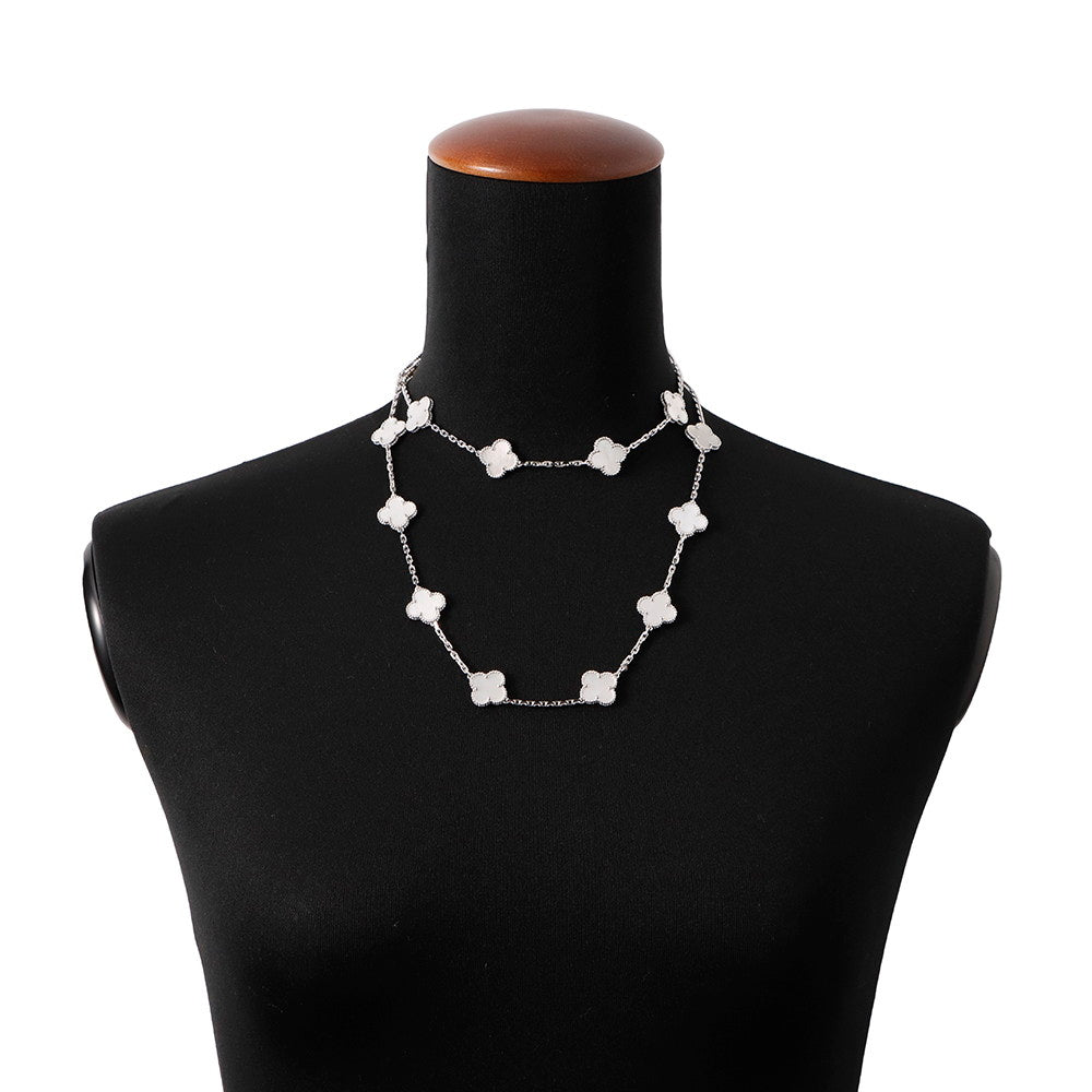 Van Cleef & Arpels Vintage Alhambra long necklace 20 motifsVCARF48800 18K White Gold