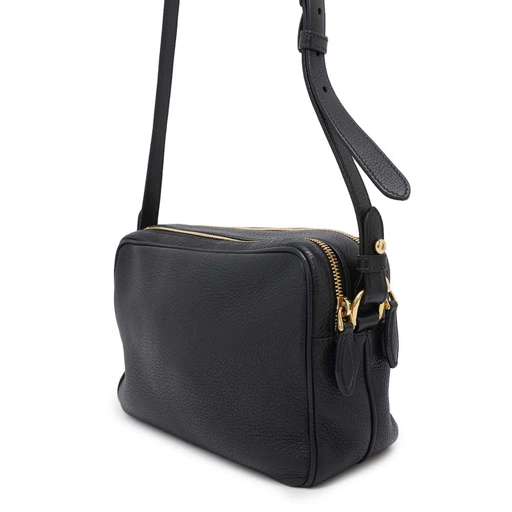 PRADA Shoulder Bag Black1BH079 Leather