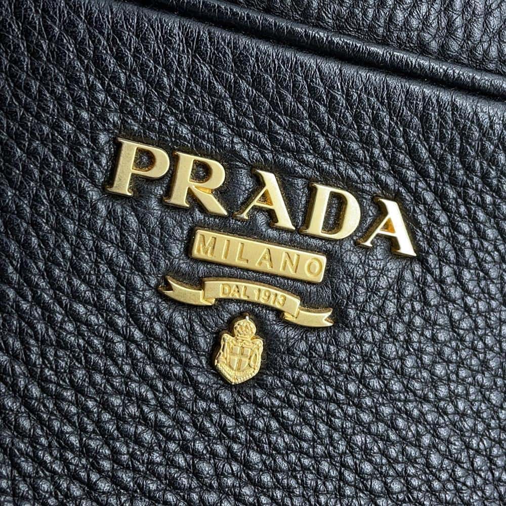PRADA Shoulder Bag Black1BH079 Leather