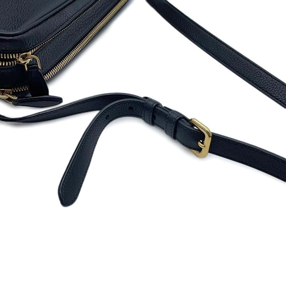 PRADA Shoulder Bag Black1BH079 Leather