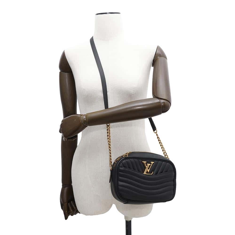 LOUIS VUITTON new wave camera bag NoirM58677 Leather