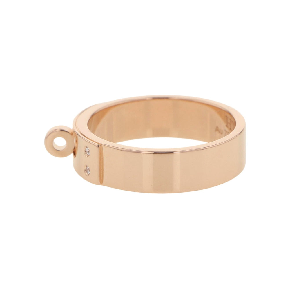 HERMES Kelly Ring Size PM/50/#10 18K Pink Gold