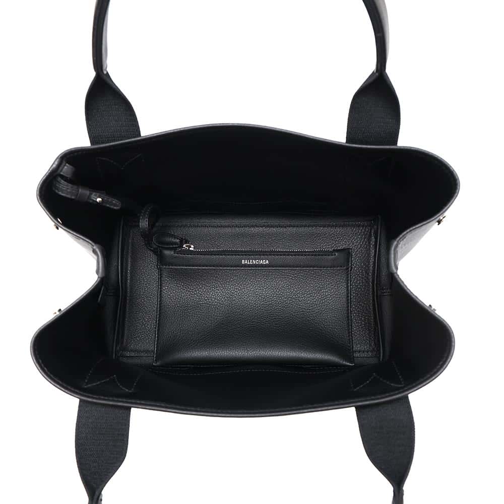 BALENCIAGA Navy Kabas Black339933 Leather Size S