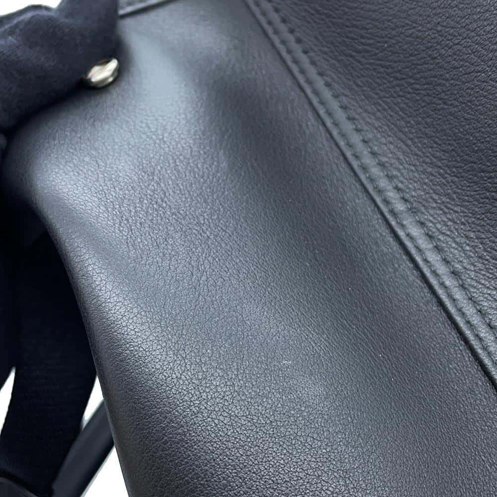 BALENCIAGA Navy Kabas Black339933 Leather Size S