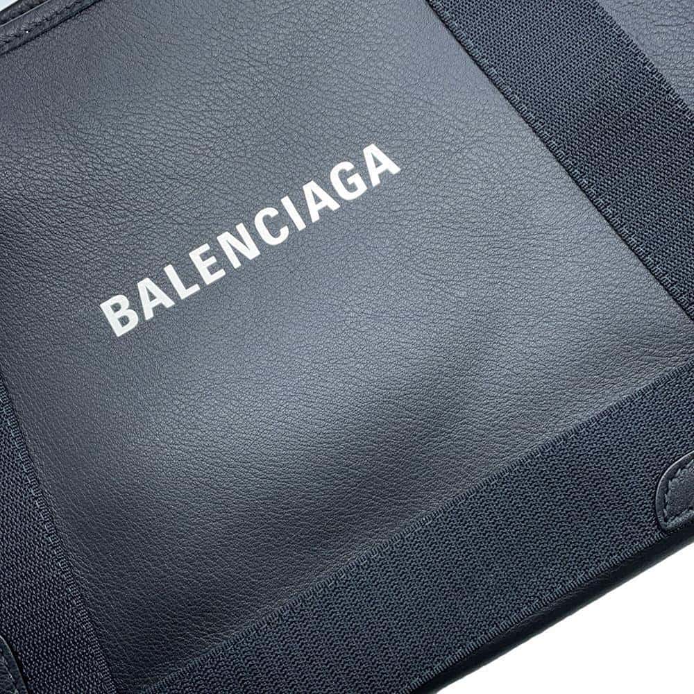 BALENCIAGA Navy Kabas Black339933 Leather Size S