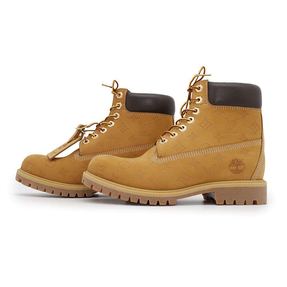 LOUIS VUITTON LV × Timberland 6-IN EncreBoots Beige1AD72V NubuckCalf Leather Size 9