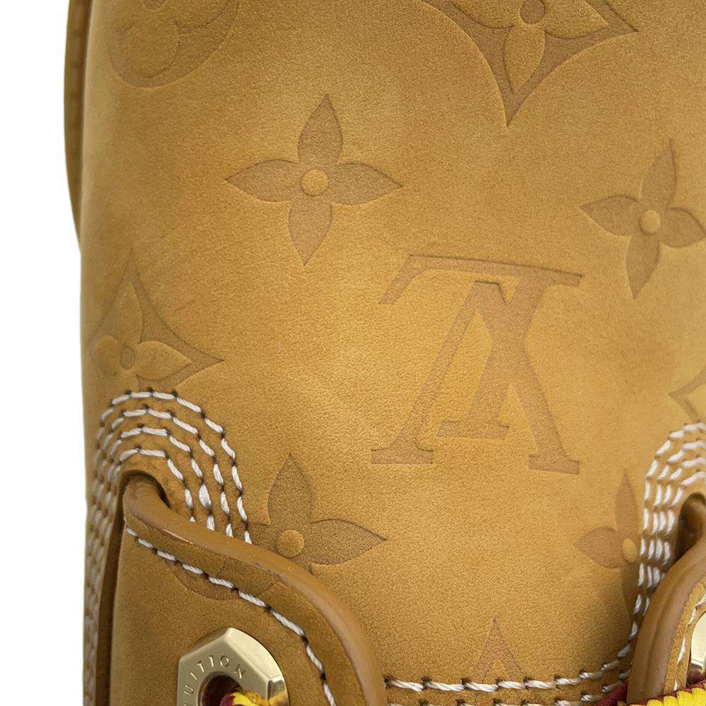 LOUIS VUITTON LV × Timberland 6-IN EncreBoots Beige1AD72V NubuckCalf Leather Size 9
