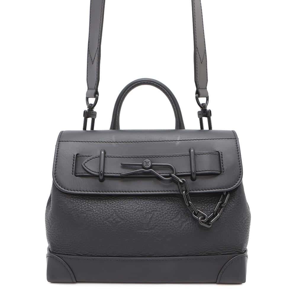 LOUIS VUITTON Steamer NoirM24436 Monogram・Taurillon Size PM