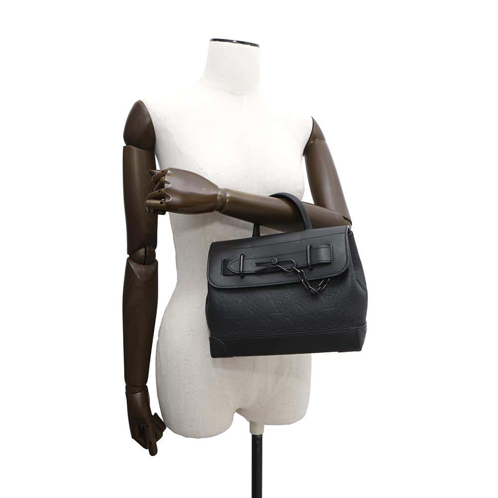LOUIS VUITTON Steamer NoirM24436 Monogram・Taurillon Size PM