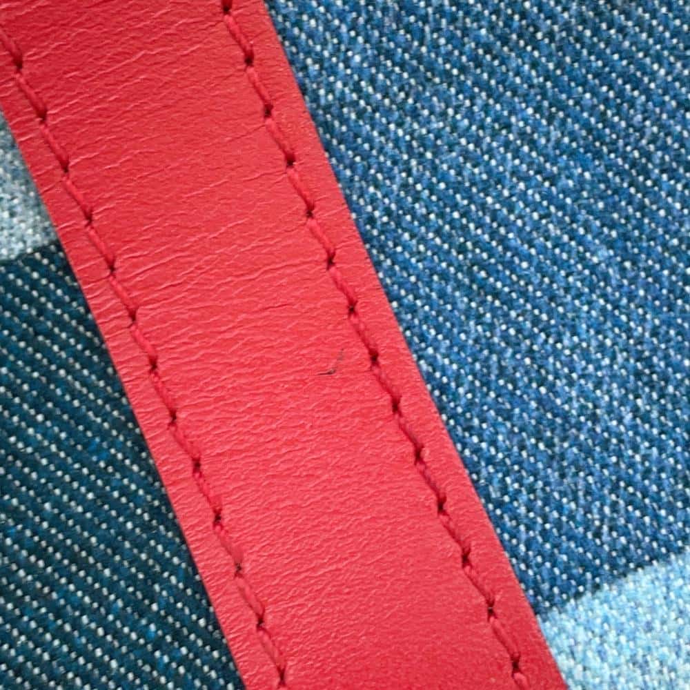 LOUIS VUITTON Speedy Bandouliere Blue/RedM45041 Monogram Denim Size 30