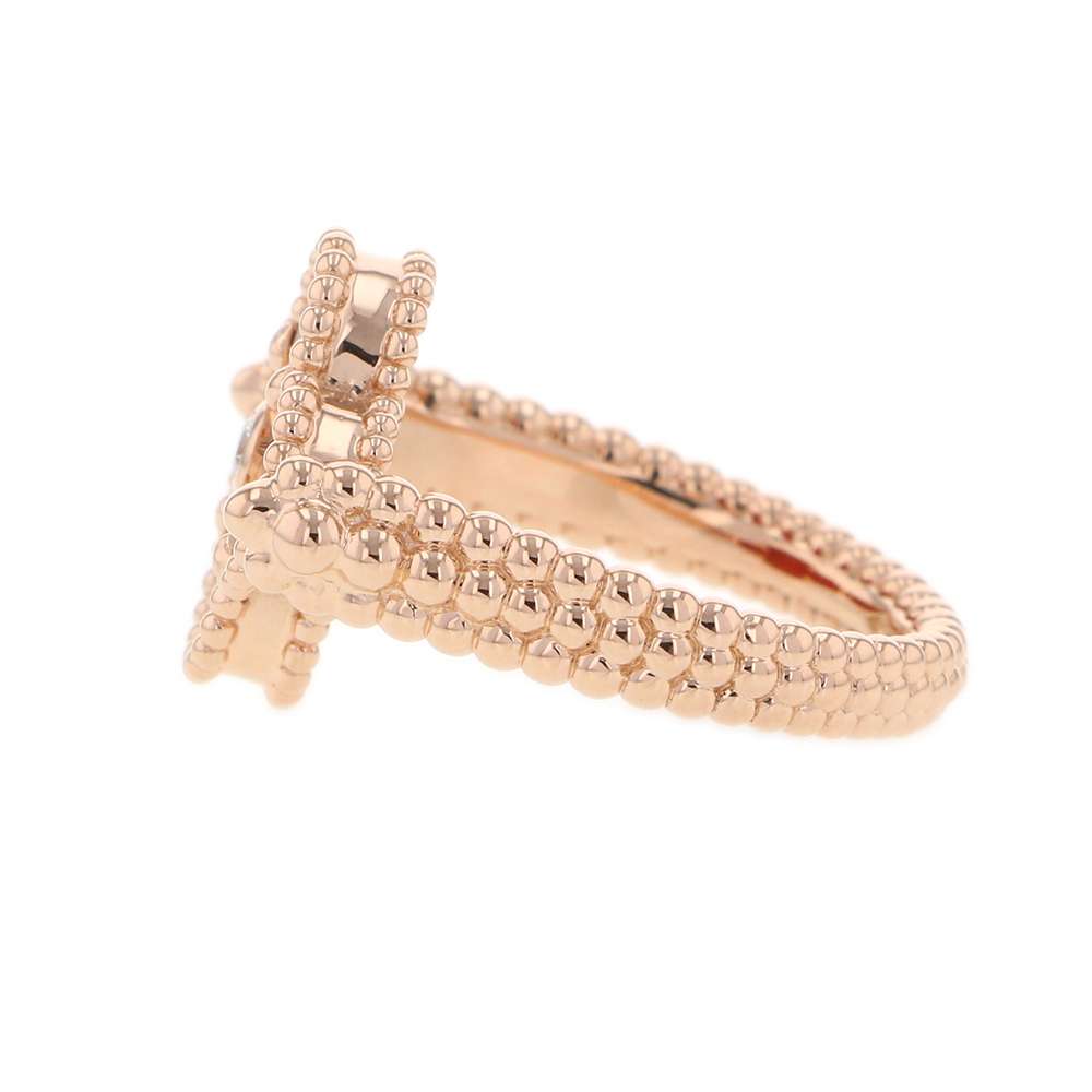 Van Cleef & Arpels Vintage Alhambra Reversible Ring Size 54/#14VCARP7U554/VCARP7U500 18K Pink Gold