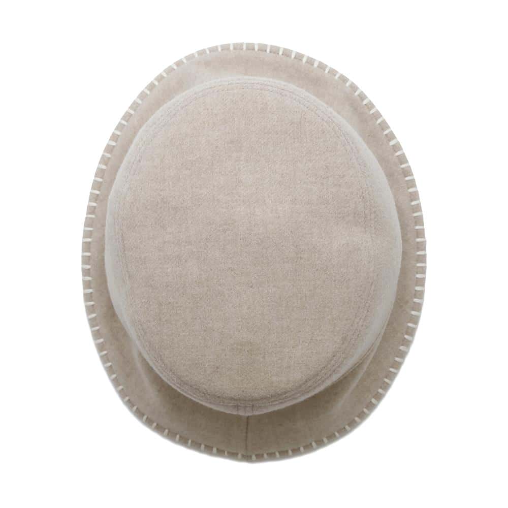 HERMES Harper Avalon Stitch Hat Size 58 Cordes/Ecru Wool 93% Cashmere7%