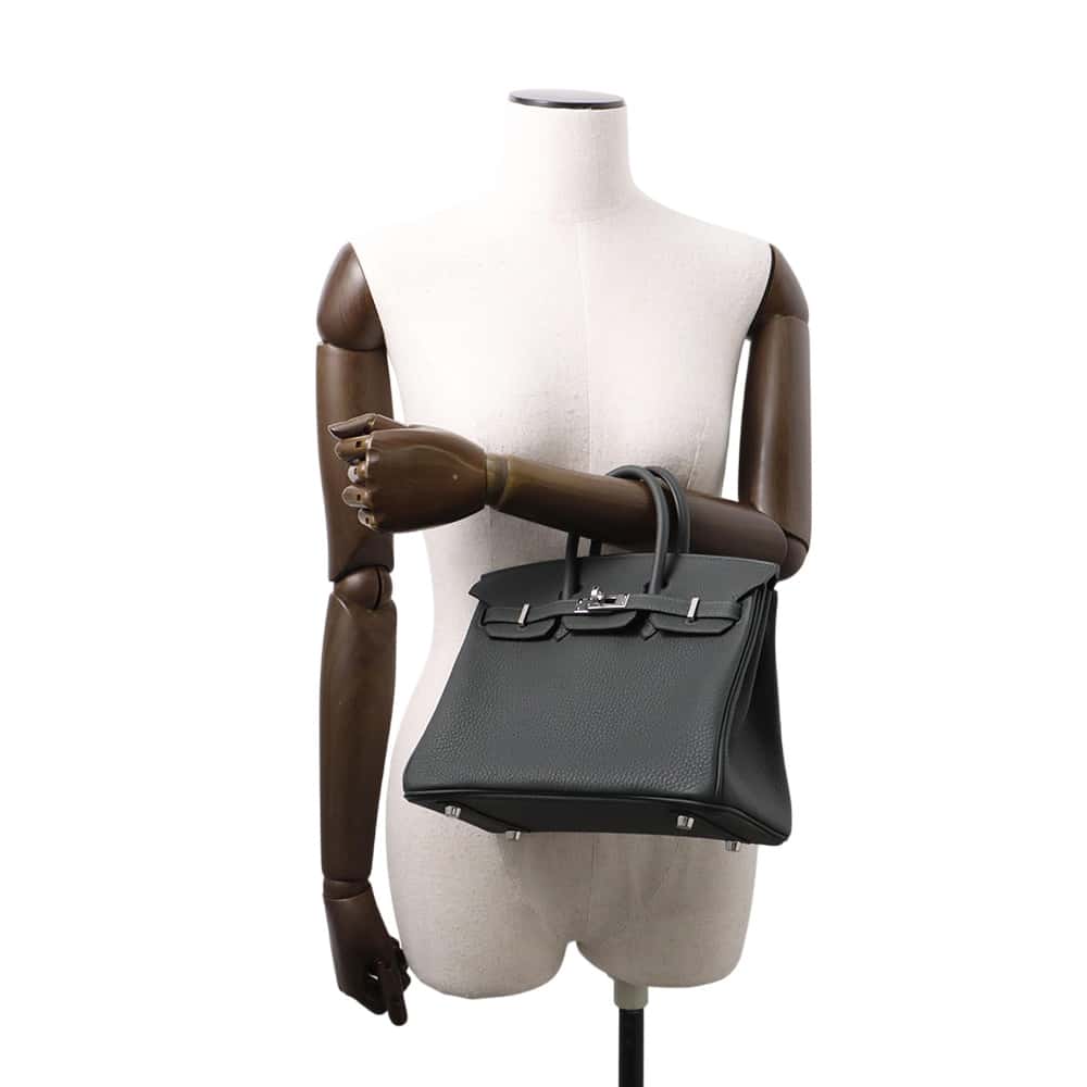 HERMES Birkin Vert Fonce Togo Leather Size 25