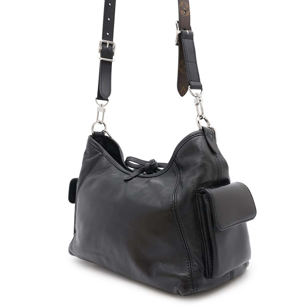 LOUIS VUITTON Carryall Cargo Vibe NoirM24861 Lambskin Size PM
