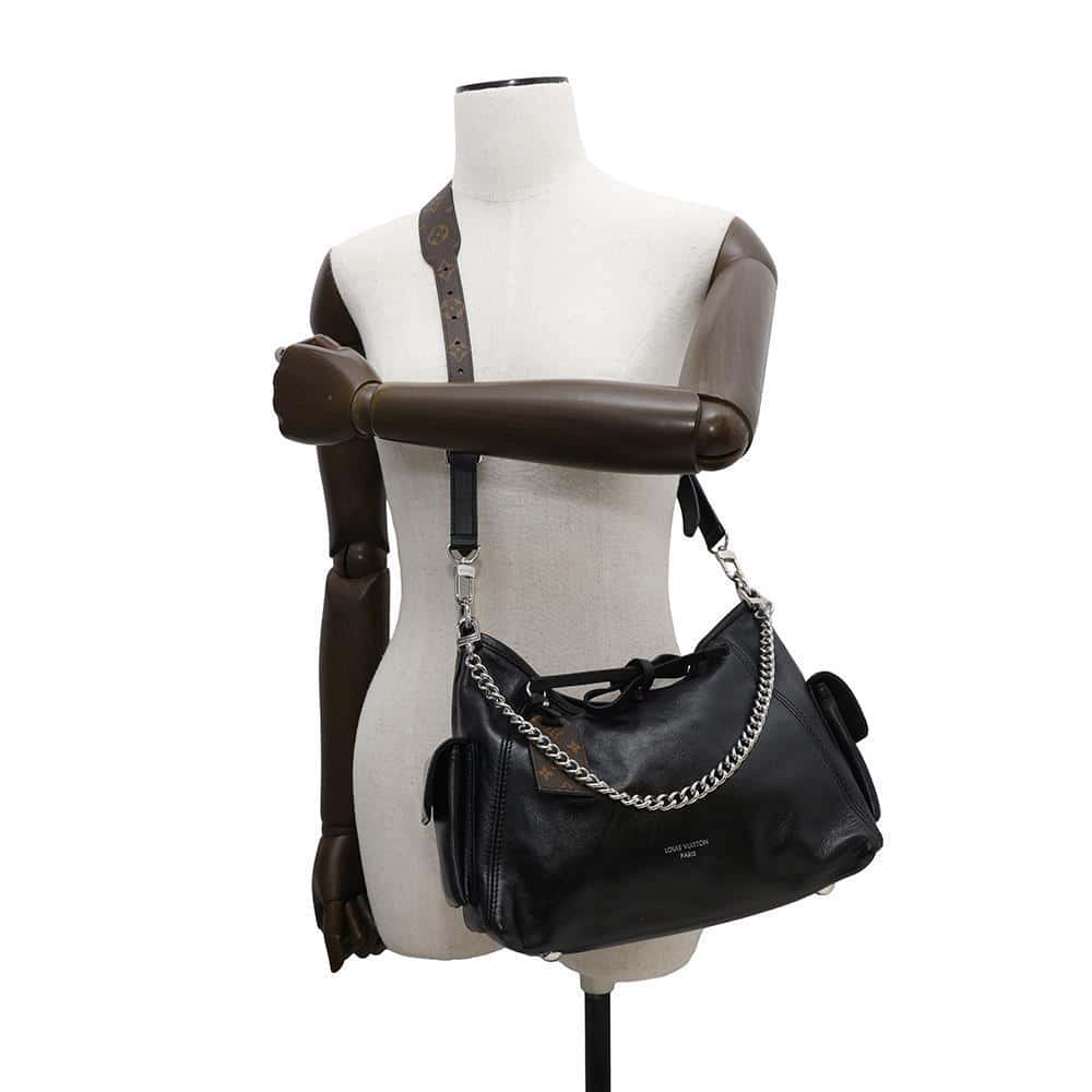 LOUIS VUITTON Carryall Cargo Vibe NoirM24861 Lambskin Size PM