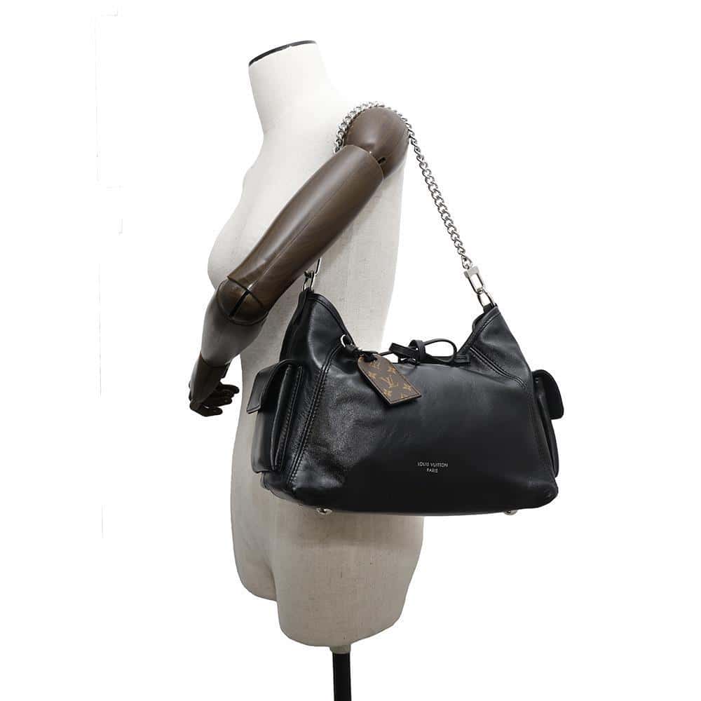 LOUIS VUITTON Carryall Cargo Vibe NoirM24861 Lambskin Size PM