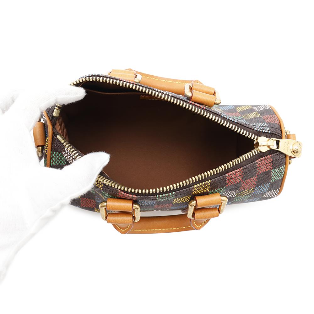LOUIS VUITTON Keepall Bandouliere MulticolorN00148 LV Pars Damier Ebene Canvas Size 25