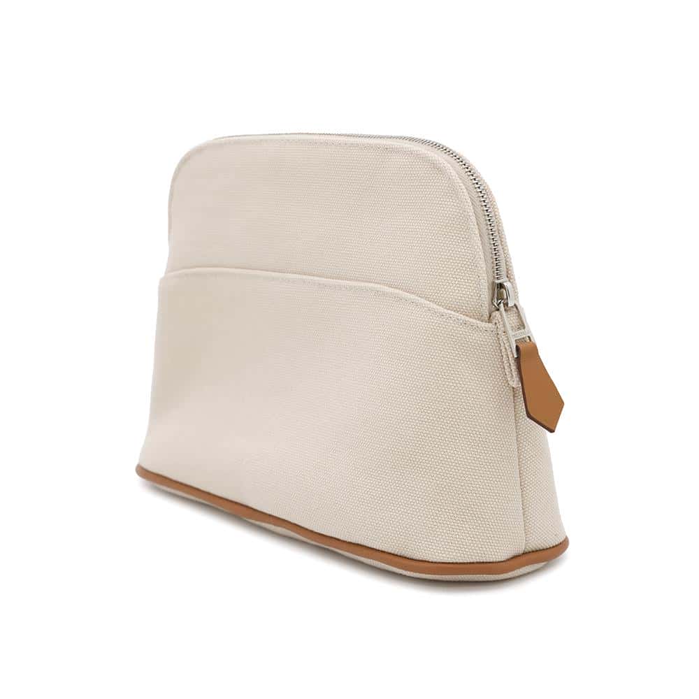 HERMES BolidePouch Beige Canvas Size PM