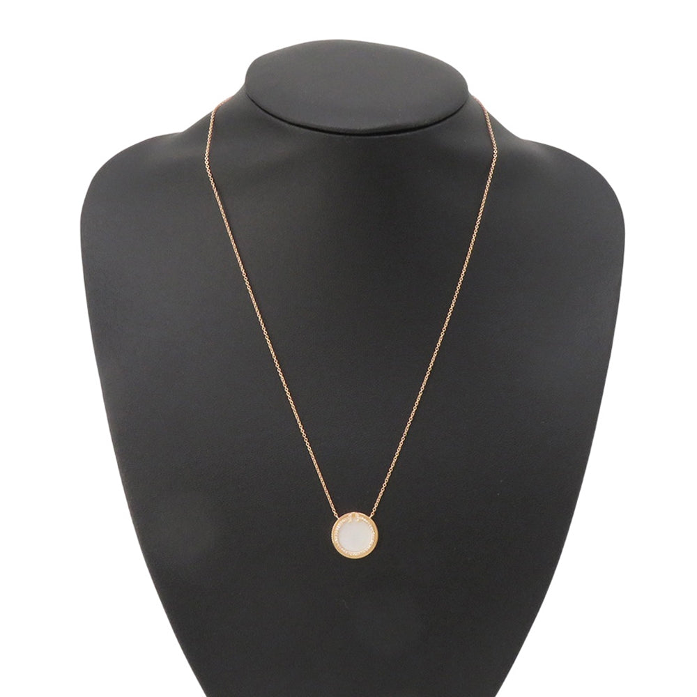 TIFFANY&Co. Diamond & Mother of Pearl Circle Pendant64026801 18K Pink Gold