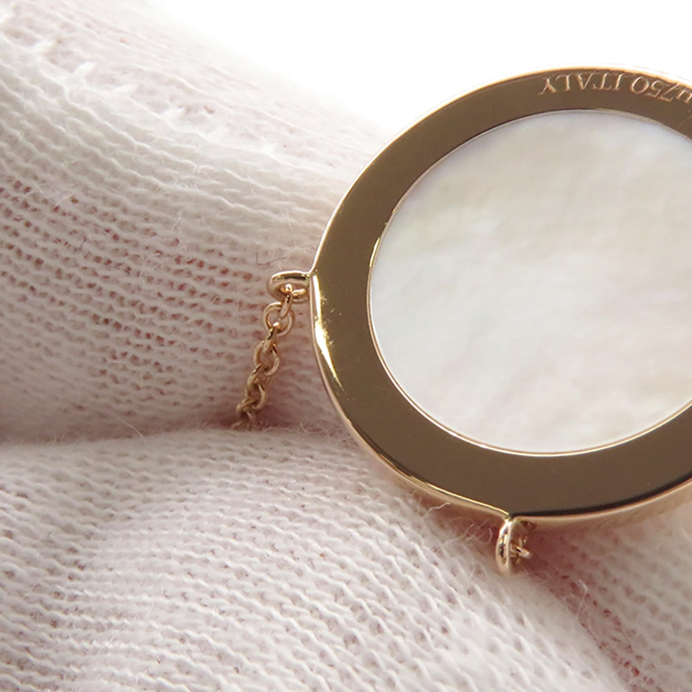 TIFFANY&Co. Diamond & Mother of Pearl Circle Pendant64026801 18K Pink Gold