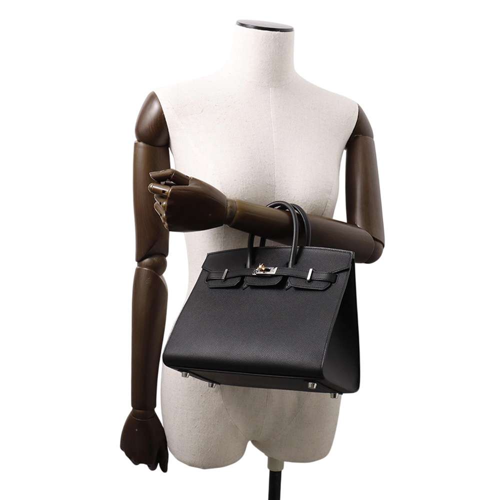 HERMES Birkin Sellier Black Epsom Size 25