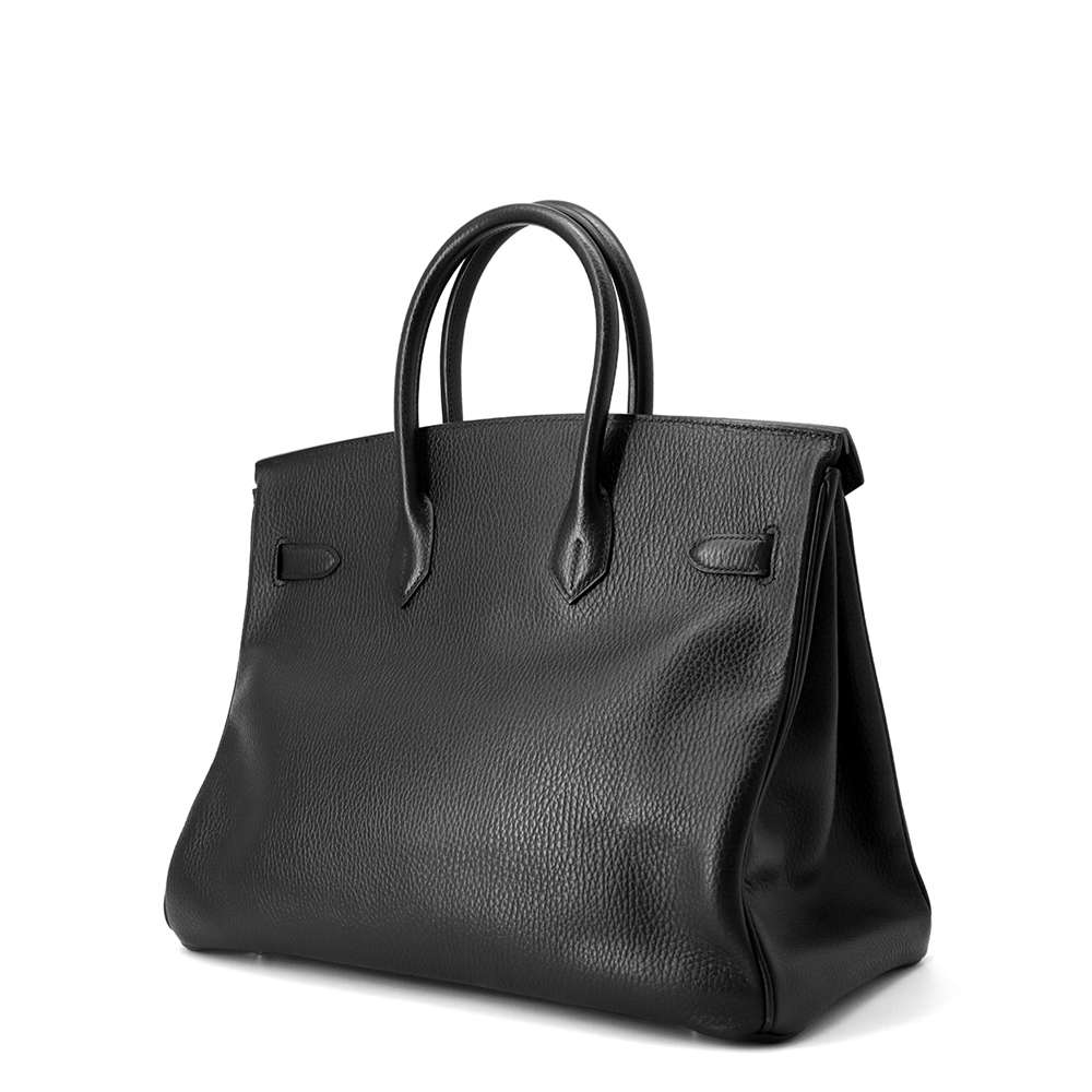 HERMES Birkin Black Ardennes Leather Size 35