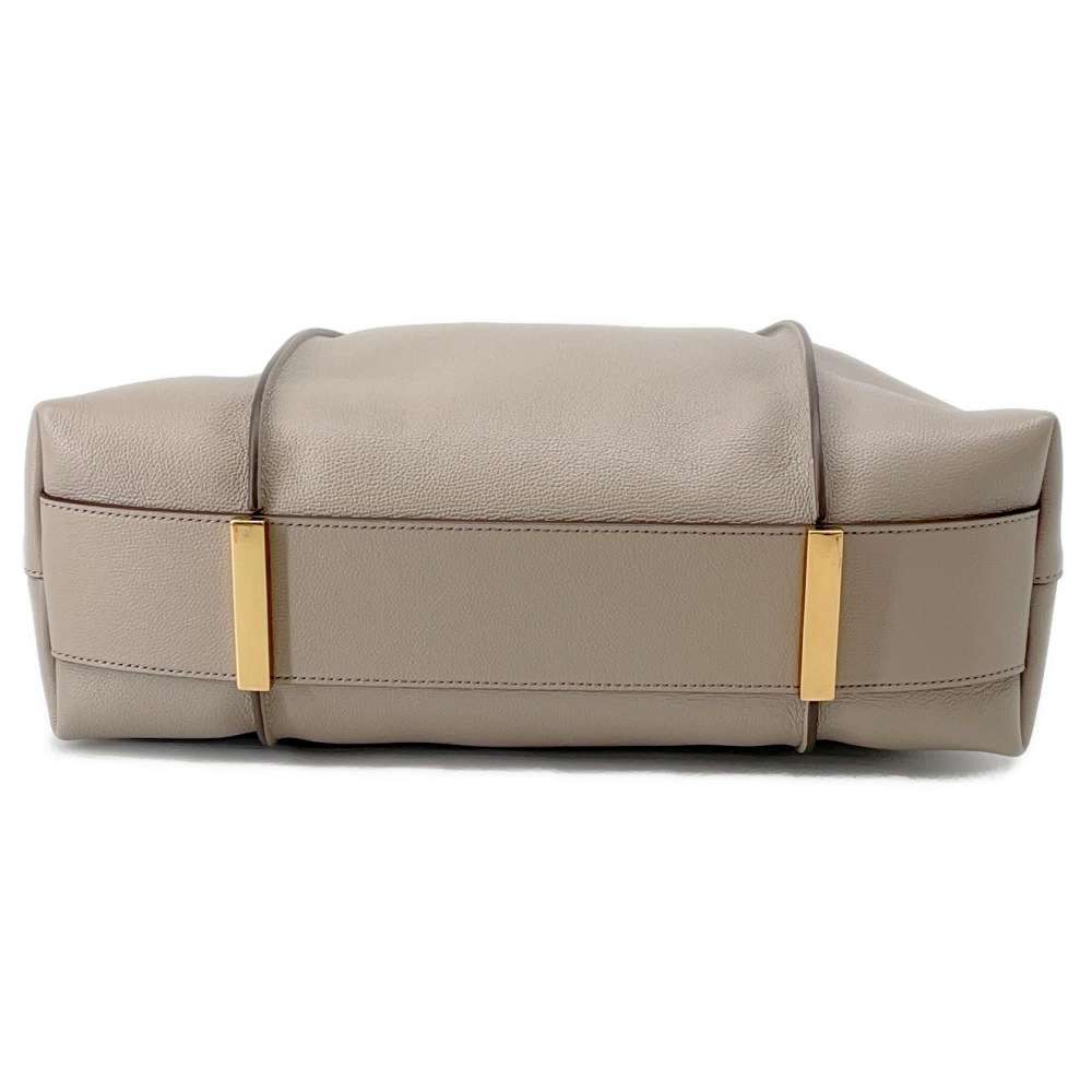 TOD’S Timeless Hobo Bag Greige Leather Size Medium