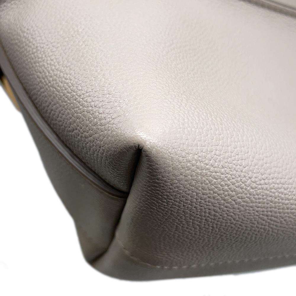 TOD’S Timeless Hobo Bag Greige Leather Size Medium
