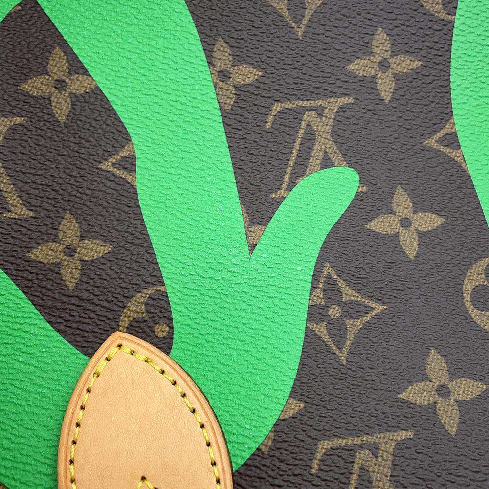 LOUIS VUITTON Neverfull_ Hawaii Limited GreenM44198 Monogram Size MM