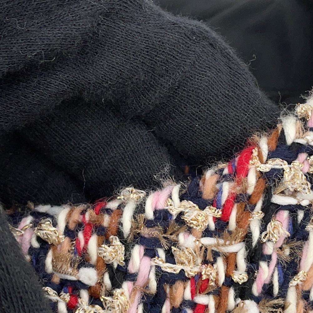 LOUIS VUITTON Belted Tweed Skater Dress Size 38 Multicolor Wool 56% Cotton19% Polyester9% Nylon9% Rayon7%