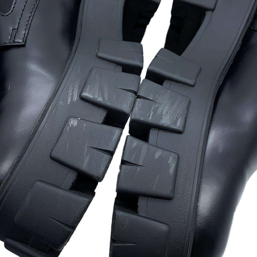 PRADA PRADA Monolith Pouch Leather x Re-Nylon Combat Boots Black1T255M Leather Nylon Size 37 2/1