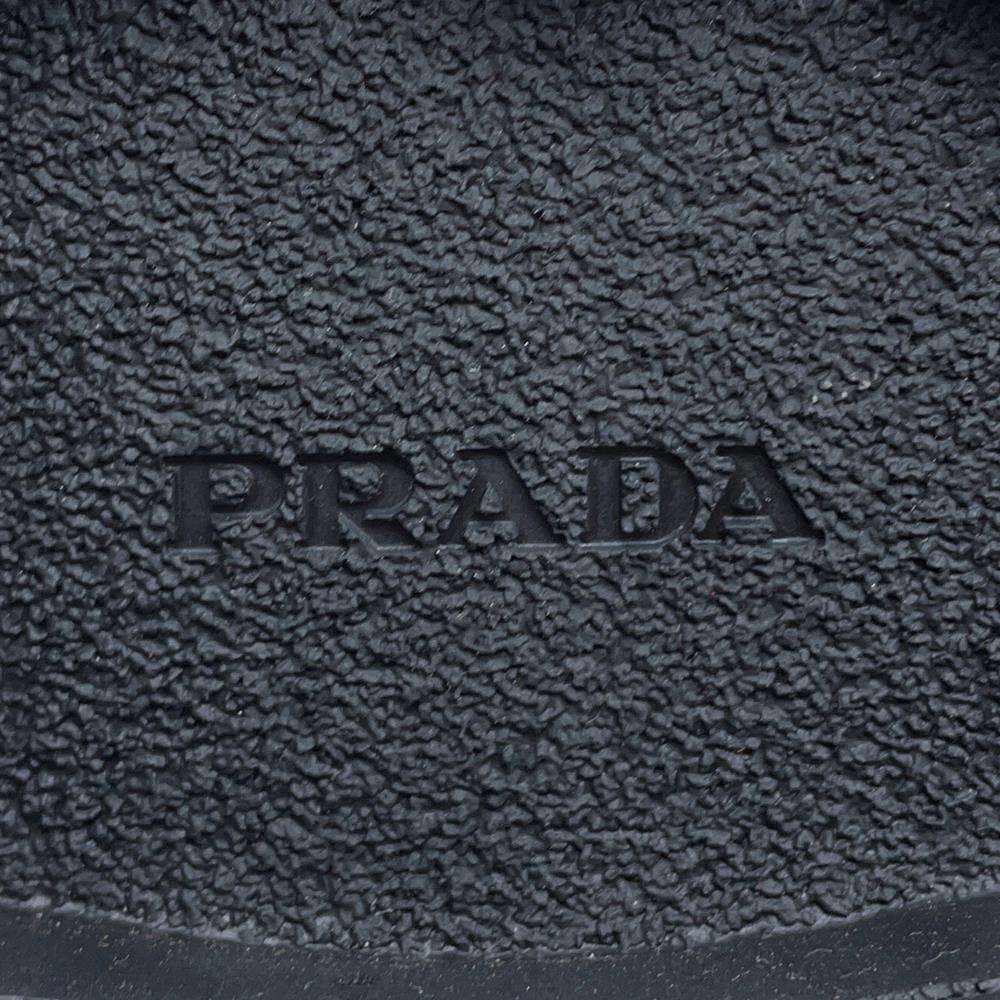 PRADA PRADA Monolith Pouch Leather x Re-Nylon Combat Boots Black1T255M Leather Nylon Size 37 2/1