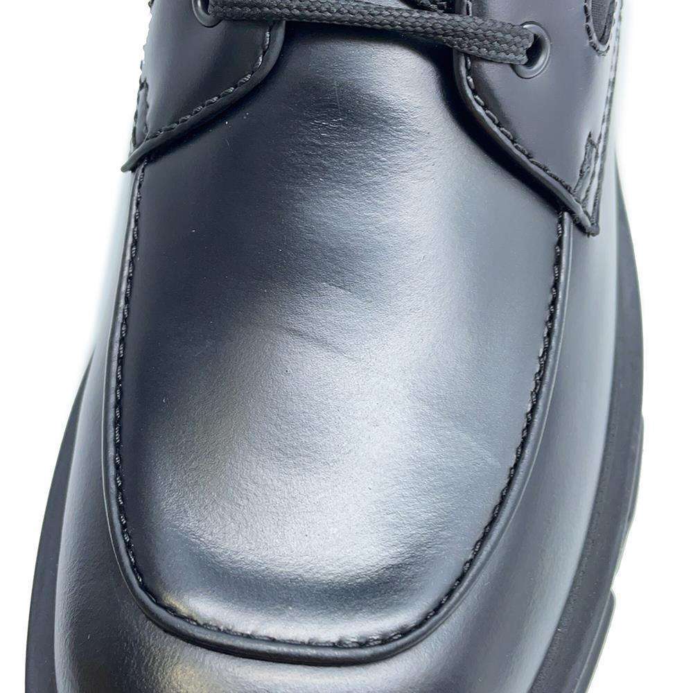 PRADA Long Boots Monolith Combat Boots with Pouch Black Leather Nylon Size 37 2/1
