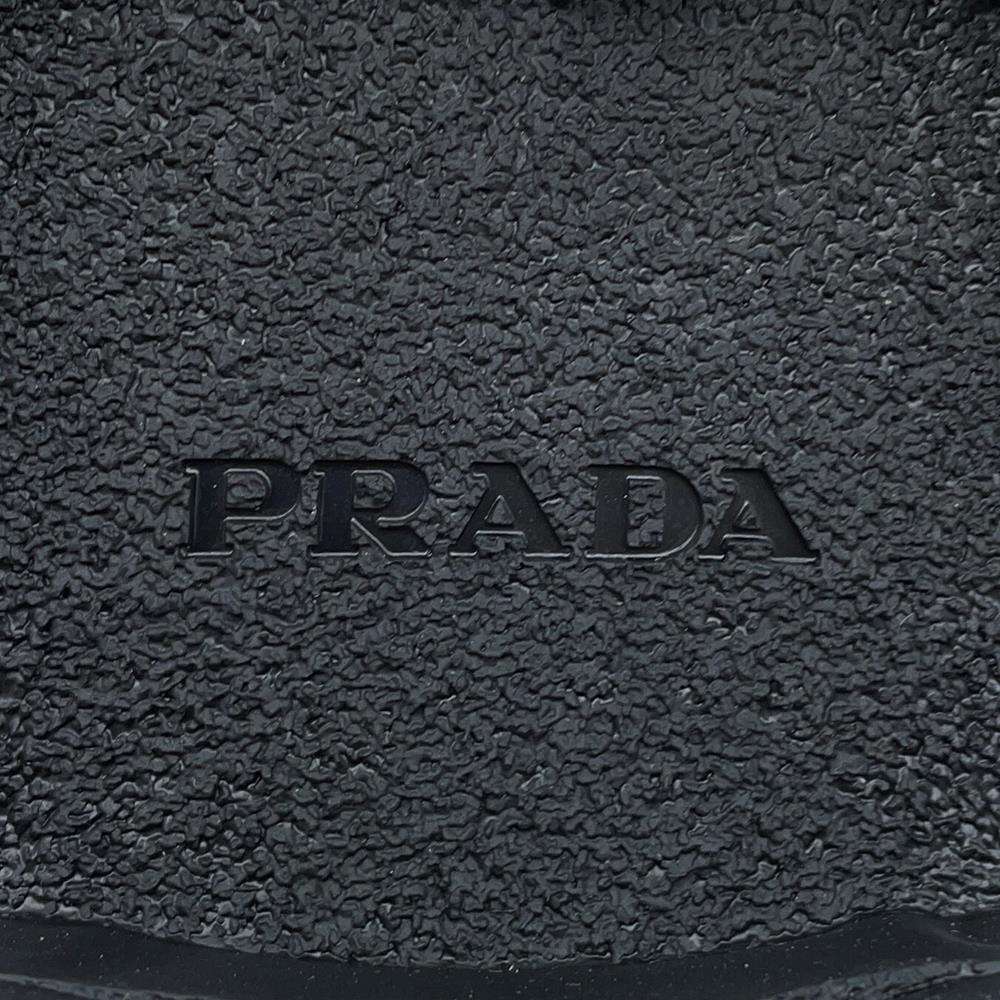 PRADA Long Boots Monolith Combat Boots with Pouch Black Leather Nylon Size 37 2/1
