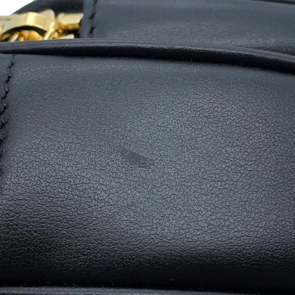 GUCCI Interlocking G Heart Shoulder Bag Black751628 Leather