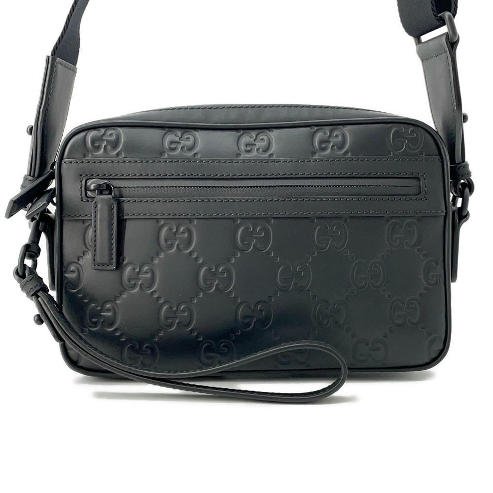 GUCCI GG rubber effect Small Cross Body Bag Black771293 GG Rubber