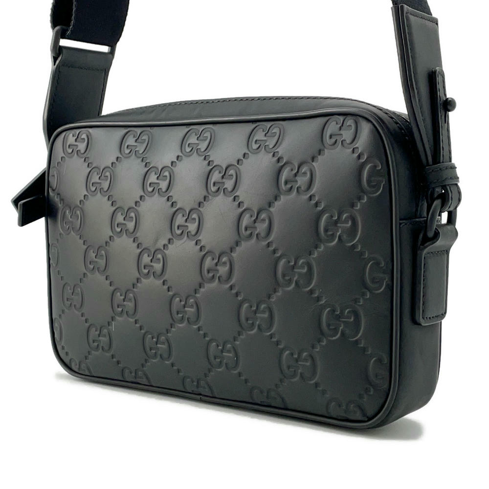 GUCCI GG rubber effect Small Cross Body Bag Black771293 GG Rubber