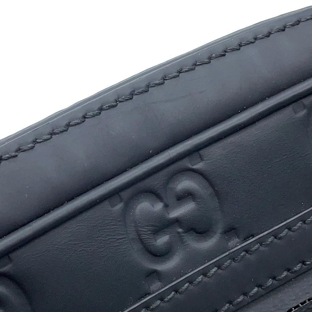 GUCCI GG rubber effect Small Cross Body Bag Black771293 GG Rubber