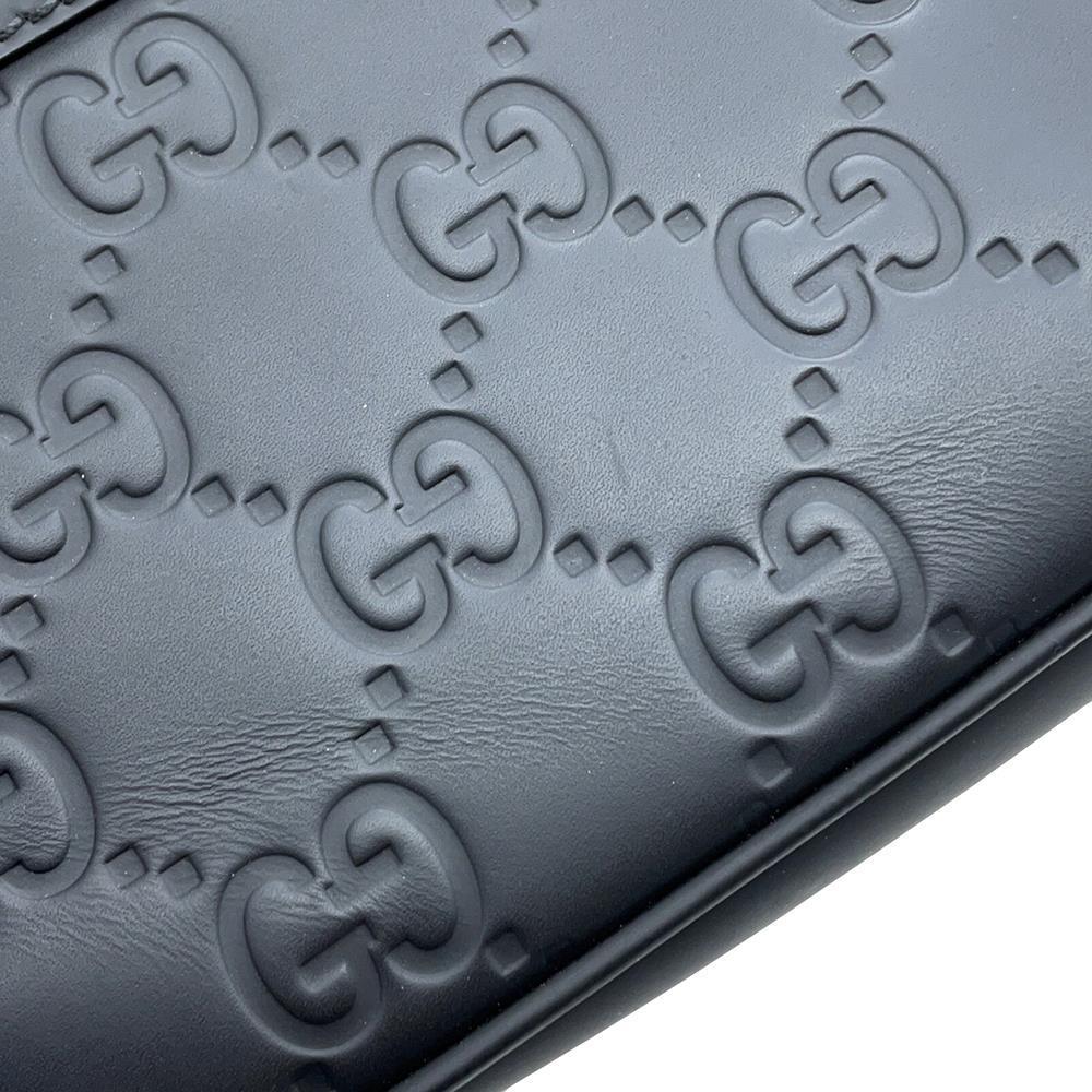 GUCCI GG rubber effect Small Cross Body Bag Black771293 GG Rubber