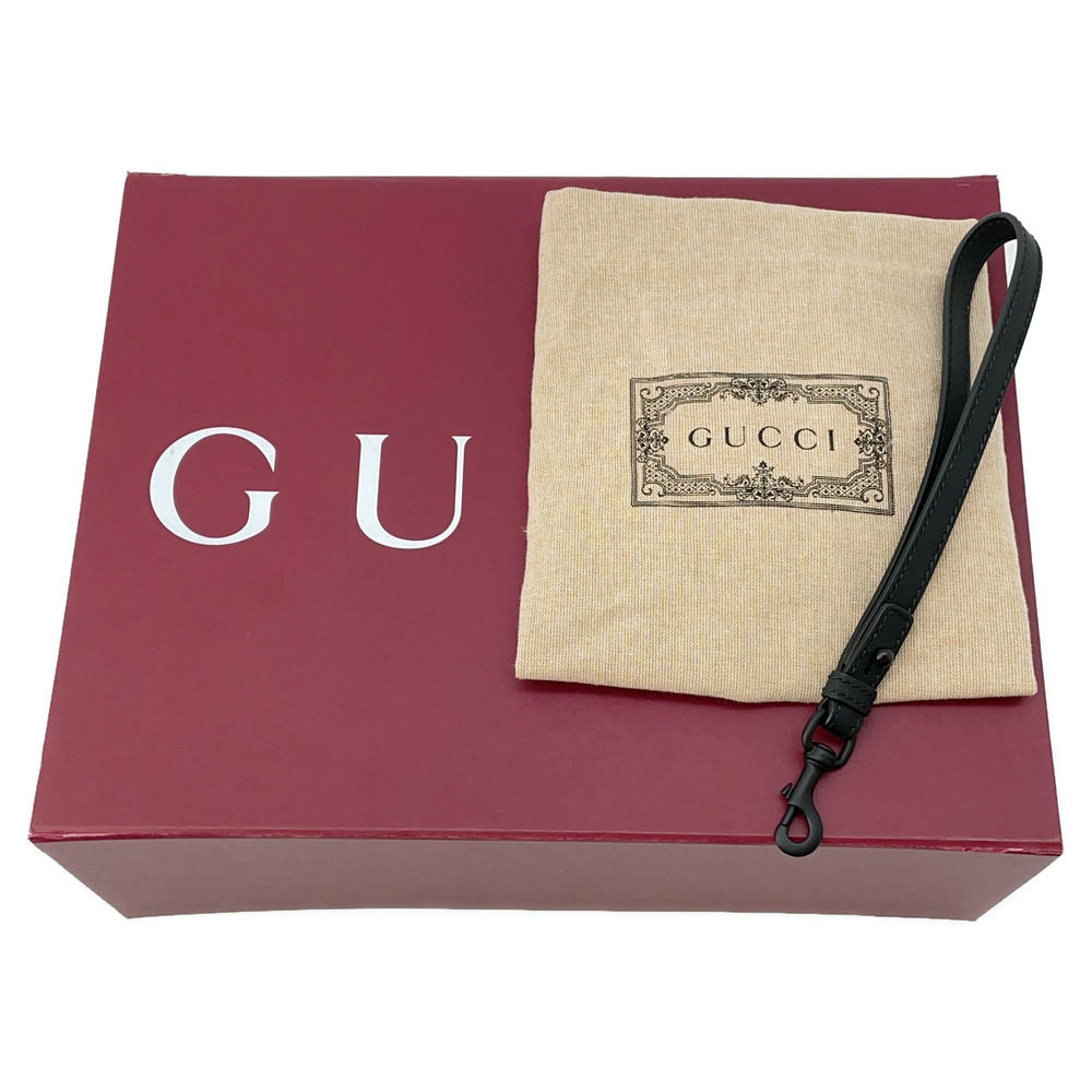 GUCCI GG rubber effect Small Cross Body Bag Black771293 GG Rubber