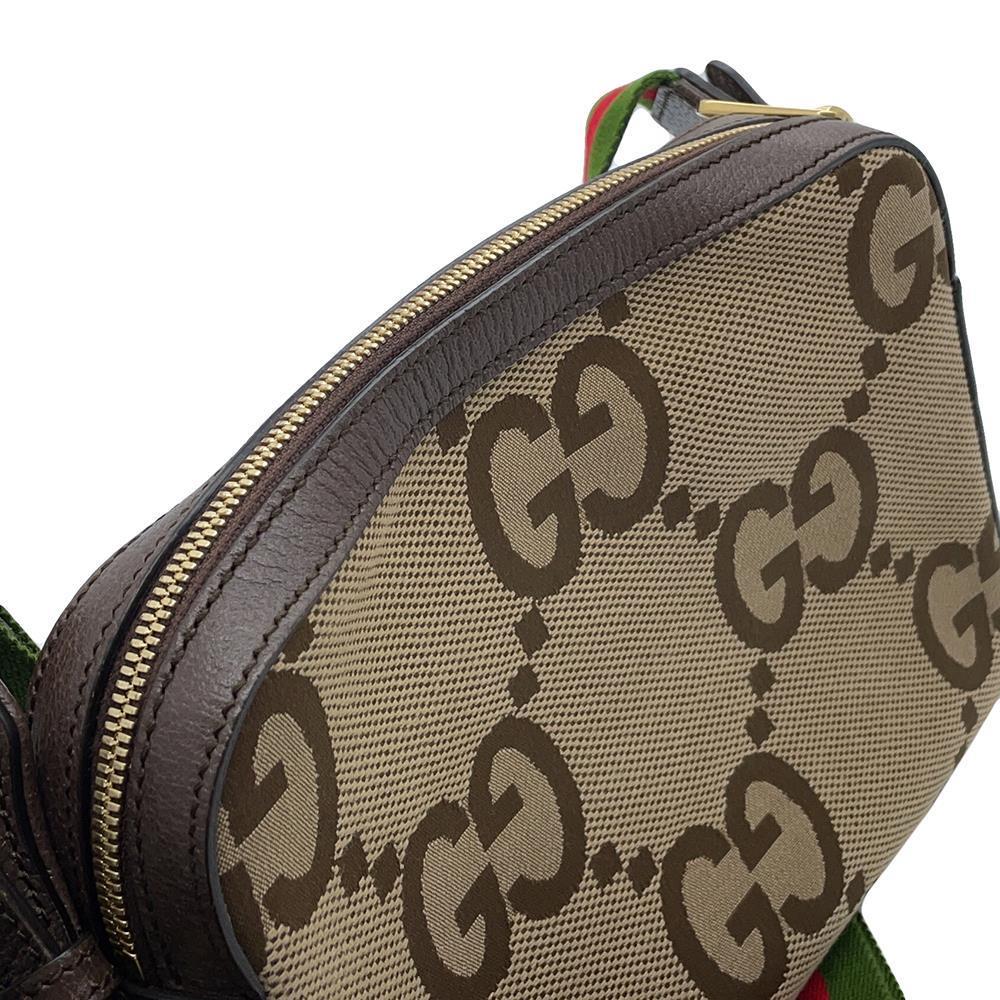 GUCCI Jumbo GG Messenger Beige/Brown675891 Canvas Leather